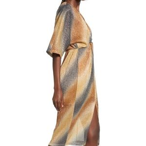 NWT ALL IN FAVOR Ombré Front Slit Midi Dress